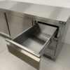 Stainless Steel Work Cupboard Cabinet Work Table Premium-line 2 sliding doors and 3 drawers 180 cm Catering - Image 5