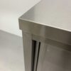 Stainless Steel Work Cupboard Cabinet Work Table Premium-line 2 sliding doors and 3 drawers 180 cm Catering - Image 7
