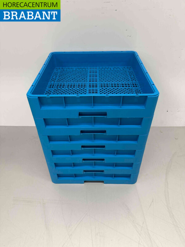 Plastic washing basket washing crate cutlery basket 50 x 50 x 10 cm Horeca - Image 4