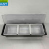 HCB Ingredient Holder Ingredient Tray Garnish Unit with 3 bins 49.5 cm Horeca - Image 5
