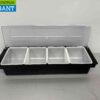 HCB Ingredient holder Ingredient tray Garnish unit with 4 trays 49.5 cm Horeca - Image 4