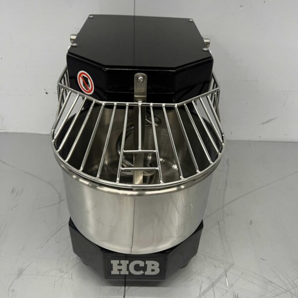 Stainless steel HCB Spiral kneader dough mixer 8 liters Black 230V Horeca