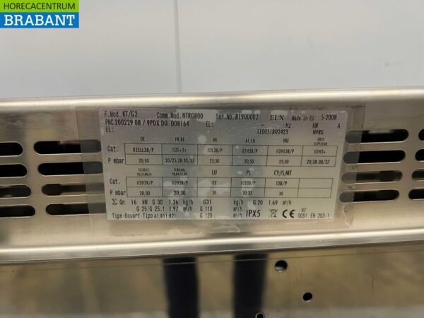 Stainless steel Zanussi Cookthrough Smooth 80 cm GAS Horeca - Image 4