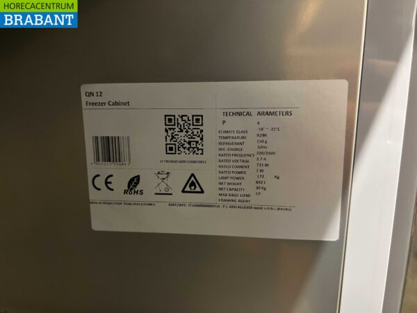 Stainless steel CoolHead Double-door 2-door Freezer Freezer 1255 liters 230V Horeca - Image 5