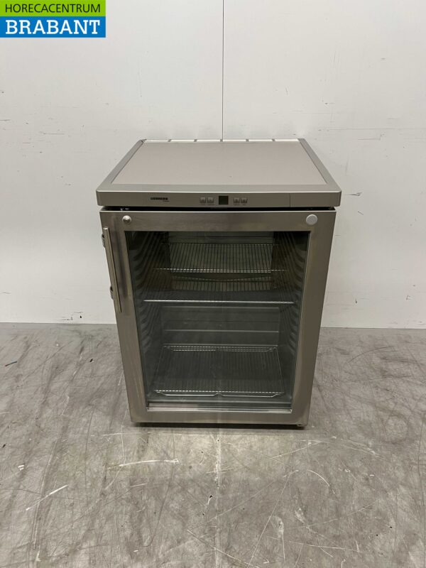Stainless steel Liebherr Glass Door Refrigerator Refrigerator 143 liters 230V Catering