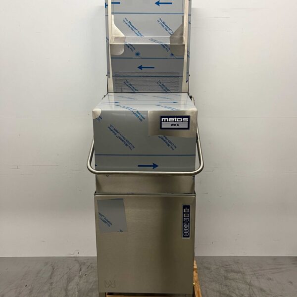 Stainless steel Rhima pass-through dishwasher WD-6 PLUS GREEN Steam condensing unit 400V Horeca