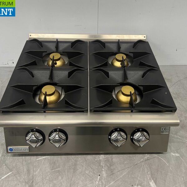 Stainless steel Mareno Top Stove 4 burners 80 cm GAS Horeca