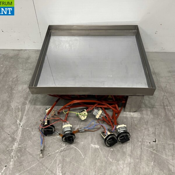 Stainless steel Mareno Drop-in Mirror Griddle Griddle Griddle Chromed 60 cm 400V Horeca