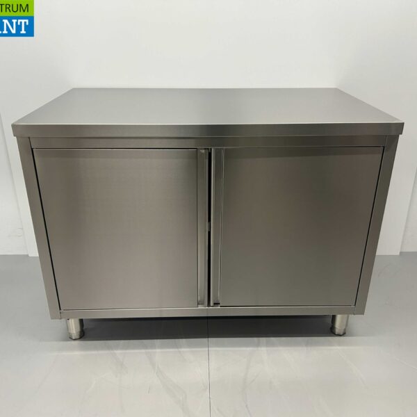 Stainless steel Work Cabinet 2 hinged doors 120 cm Catering