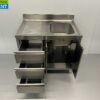 Stainless steel Sink Sink hinged doors and drawers 100 cm Catering - Image 5
