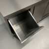 Stainless Steel Work Cupboard Cabinet Work Table 2 sliding doors and 3 drawers and waste bin 200 cm Catering - Image 5