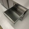 Stainless Steel Work Cupboard Cabinet Work Table 2 sliding doors and 3 drawers and waste bin 200 cm Catering - Image 6