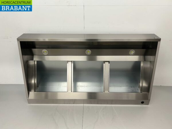 Stainless steel extractor hood Extractor hood with slat filters Premium-line 180 cm Sloping model Horeca - Image 4