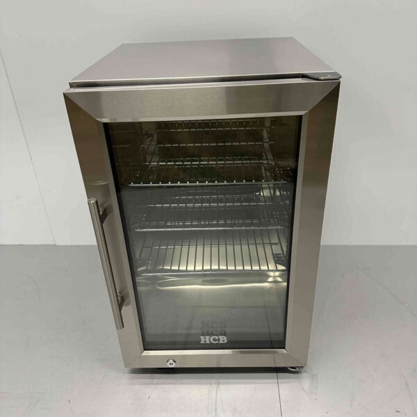 Stainless steel Outdoor Backbar Bar Refrigerator Glass folding doors 63 liters 43 cm 230V Catering