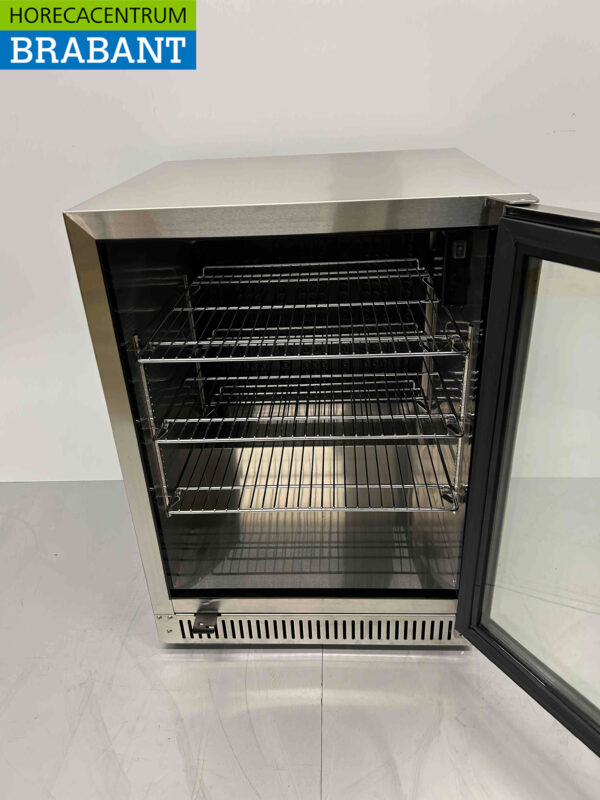 Stainless steel Outdoor Backbar Bar Refrigerator Glass folding doors 150 liters 59,5 cm 230V Catering - Image 4