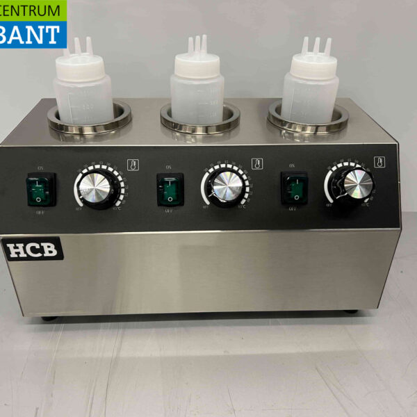 Stainless steel Sauce Warmer Bottle warmer 3 x 950 ml Chocolate Cheese Jam Whiskey 230V Horeca