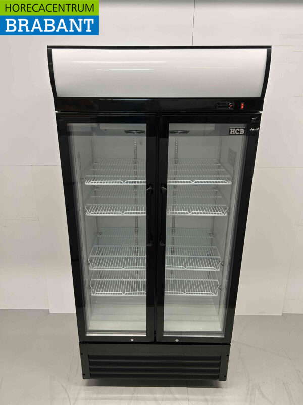 HCB Double door glass door refrigerator Beverage refrigerator Folding doors 630 liters 230V Horeca