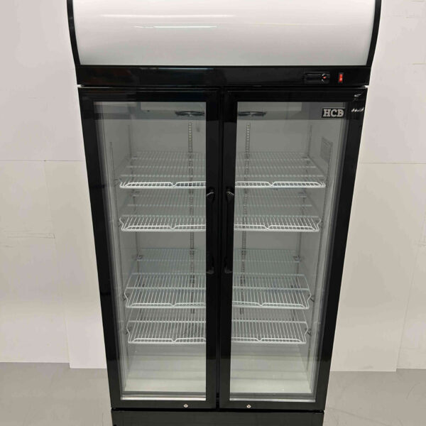 HCB Double door glass door refrigerator Beverage refrigerator Folding doors 630 liters 230V Horeca