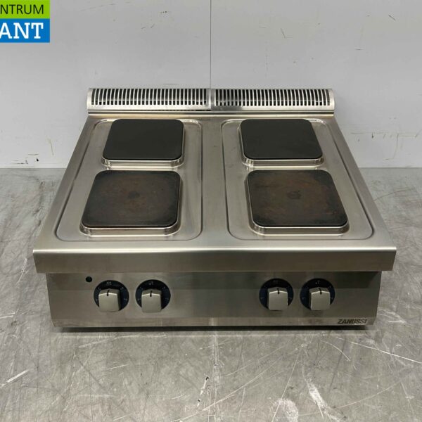 Stainless steel Zanussi 4 burner Electric stove stove 4 zones 80 cm 400V Horeca