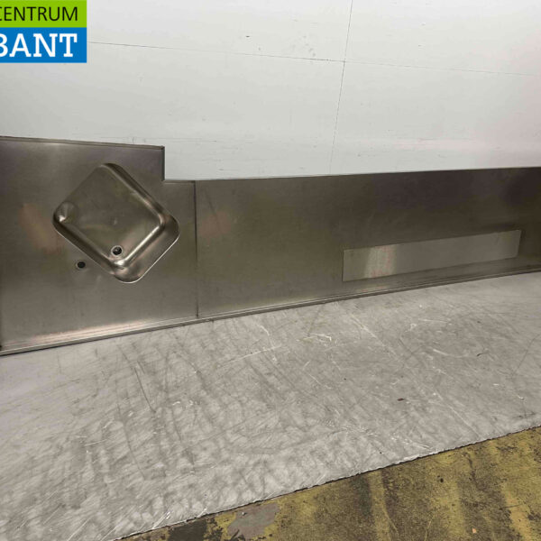 Stainless steel sink top with faucet 356 x 75 cm Catering