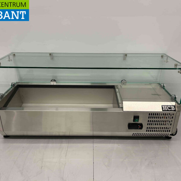 HCB stainless steel Top-up display case Top-up refrigerated display case saladière 4 x 1/4 GN 100 cm Horeca