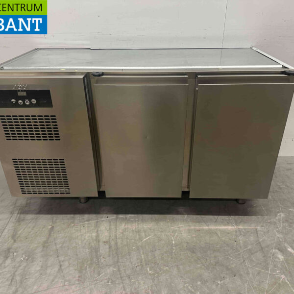 Stainless steel Sagi Refrigerated Workbench 2 doors 140 cm 230V Catering