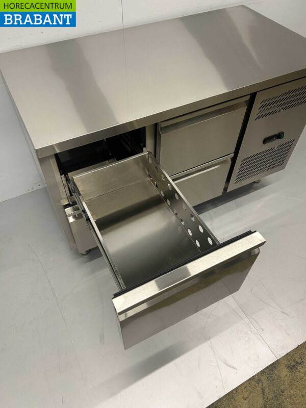 Stainless steel Refrigerated Workbench 4 drawers 136 cm 230V Catering - Image 5