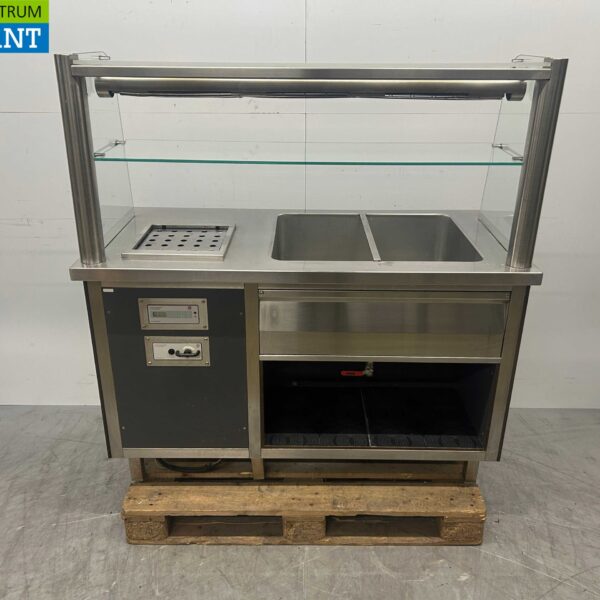 Groku Dispensing Buffet Buffet part bain marie and heat lamp 132,5 cm 230V Catering