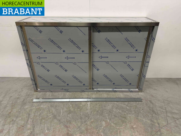 Stainless steel Wall Cabinet 2 Sliding Doors 160 cm Catering