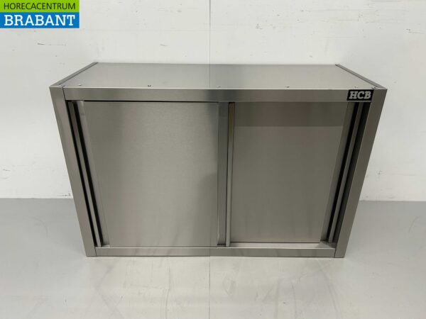 Stainless steel Wall Cabinet Premium-line 2 Sliding Doors 100 cm Catering