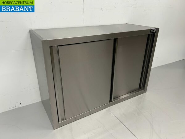 Stainless steel Wall Cabinet Premium-line 2 Sliding Doors 100 cm Catering - Image 3
