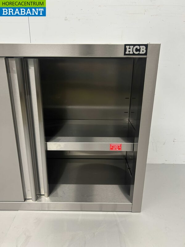 Stainless steel Wall Cabinet Premium-line 2 Sliding Doors 100 cm Catering - Image 4