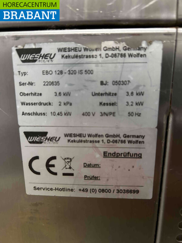 Stainless steel Wiesheu EBO 128 Deckoven Store oven Floor oven 4 layer 400V Horeca - Image 8