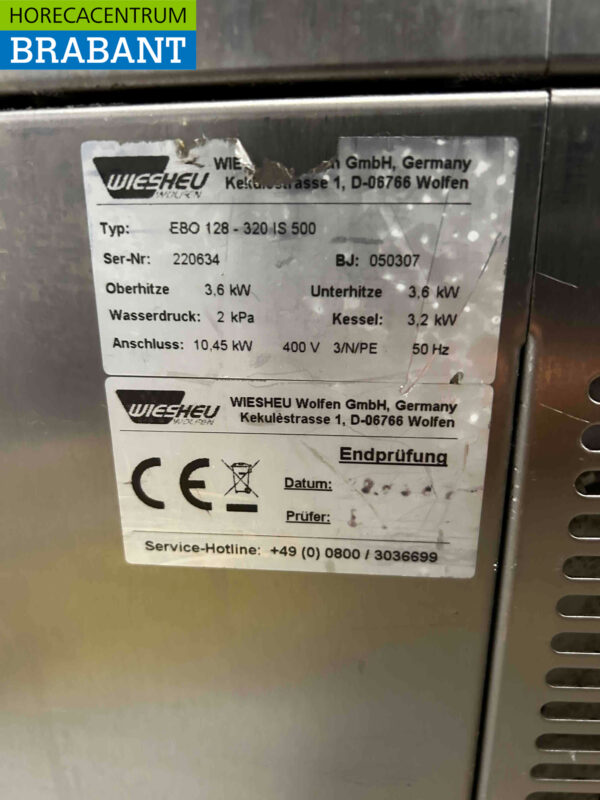 Stainless steel Wiesheu EBO 128 Deckoven Store oven Floor oven 4 layer 400V Horeca - Image 9