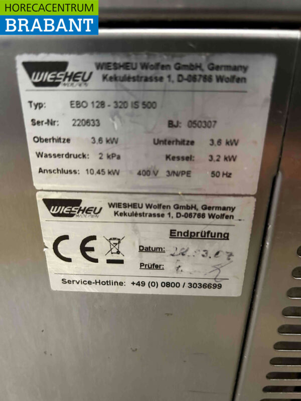 Stainless steel Wiesheu EBO 128 Deckoven Store oven Floor oven 4 layer 400V Horeca - Image 10