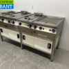 Stainless steel MKN baking line 2 burner stove, 2 x fryer and griddle 400V Horeca - Image 2