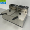 Stainless steel Double Fryer Fryer 2 x 6 liters 230V Catering - Image 3