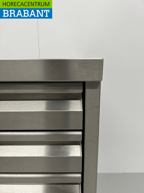 Stainless steel Work Cabinet Drawer Cabinet 6 drawers Premium-line for dough 60 cm Catering Pizzeria Bakery - Image 6