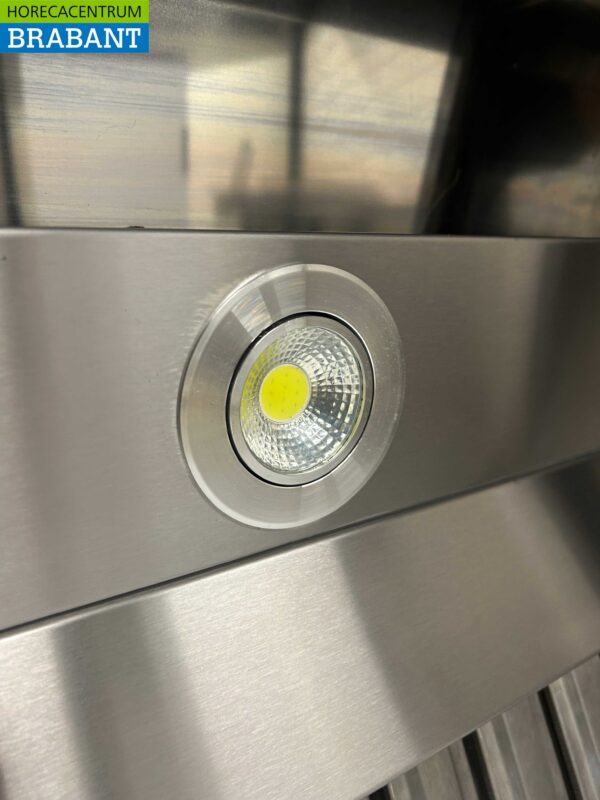 Stainless steel extractor hood Extractor hood with slat filters Premium-line 300 cm Sloping model Horeca - Image 5