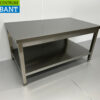 Stainless Steel Worktable Premium-line 120 x 70 x 60 cm Catering - Image 3