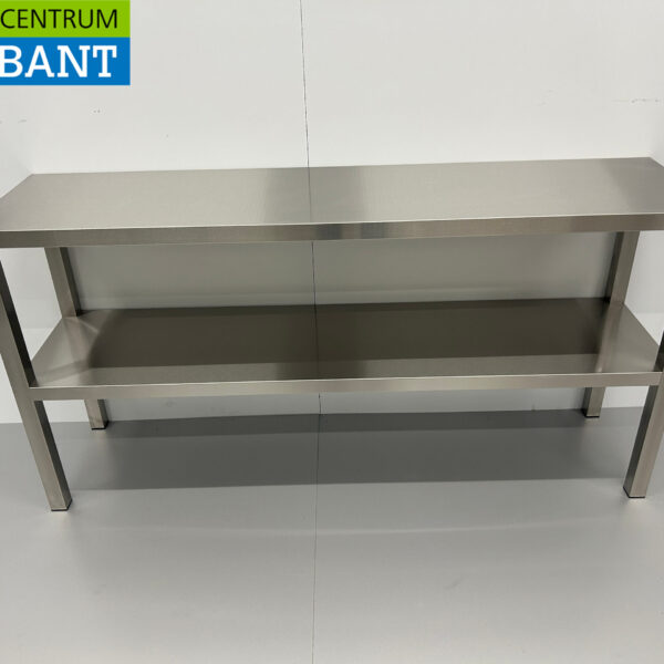 Stainless steel Double Etagere Bridge 140 x 35 x 70 cm Catering