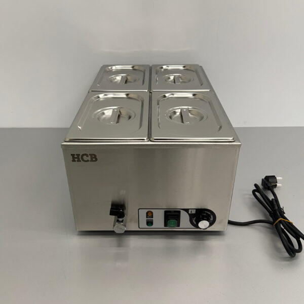 Stainless steel HCB Bain marie 4 x 1/4 GN 230V Horeca