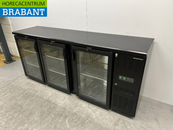 Maxxfrost Backbar Bar Refrigerator 3 Glass doors 537 liters 200,2 cm 230V Horeca - Image 2