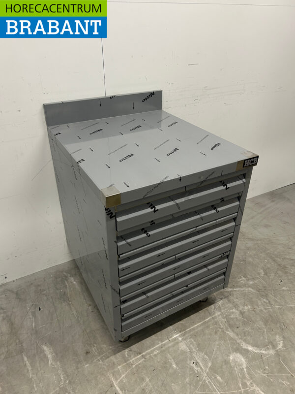 Stainless steel HCB Work Cupboard Drawer Cabinet 6 drawers Premium-line for dough 60 cm Catering Pizzeria Bakery - Image 3