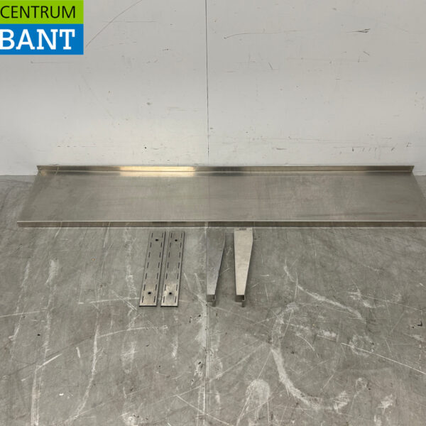 Stainless steel Wall Shelf with brackets 160 x 30 cm Catering