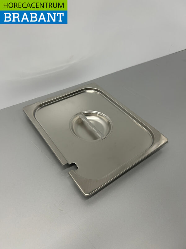 Stainless steel Gastronorm Lid GN Lid 1/2 GN with Spoon Recess Catering - Image 2