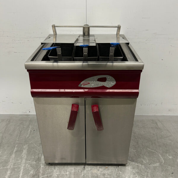 Stainless steel Hegro Tornado Fryer Deep fryer 24 liters GAS + 230V Horeca