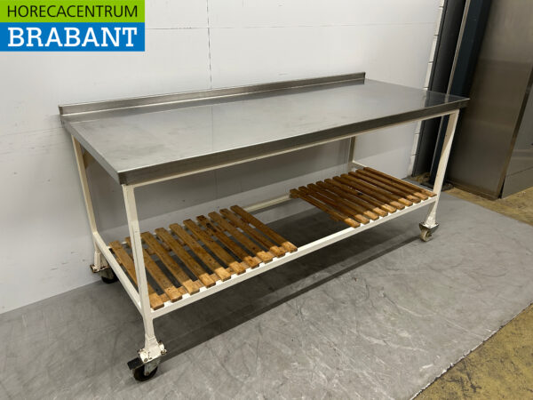 Mobile Work Table 200.5 x 81.5 x 95 cm Catering - Image 3