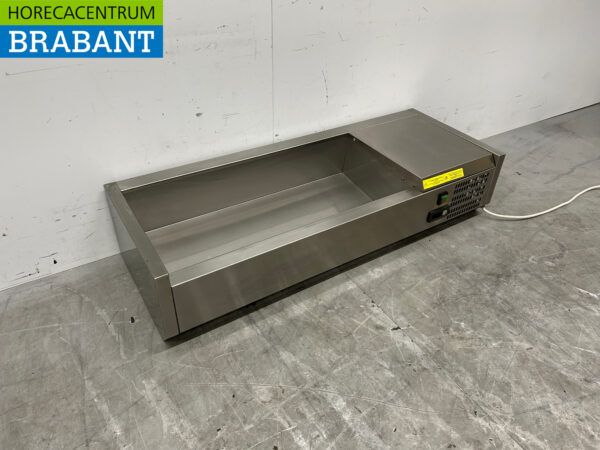 Stainless steel Afinox Top mounted display case Top mounted refrigerated display case saladière 4 x 1/3 GN 105,5 cm Horeca - Image 3