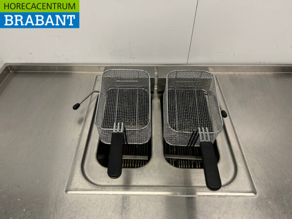 Stainless steel Double Fryer Fryer 2 x 12 liters 400V 185 cm Catering - Image 4